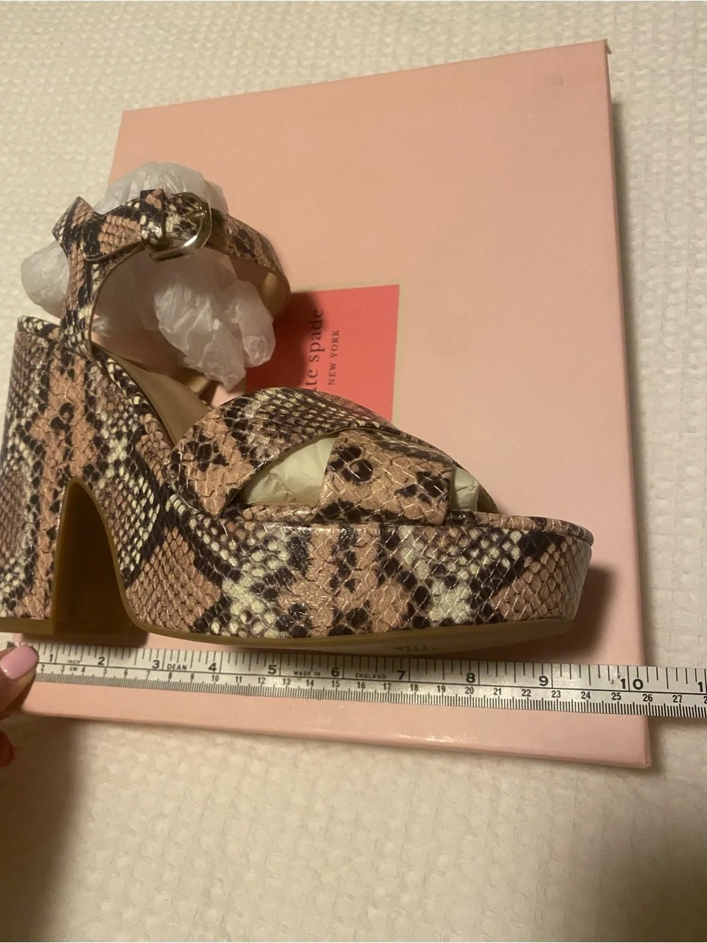 Kate Spade Women’s Snakeprint Platform Grace New in Box size 10